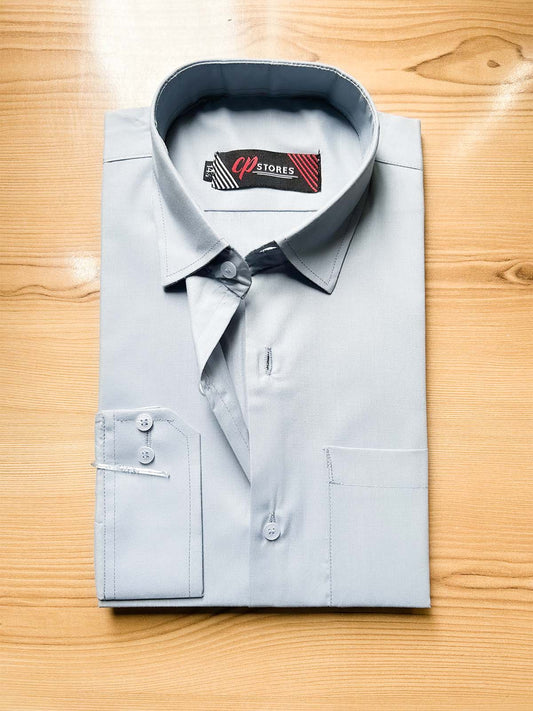 MFS581 Light Grey Formal Dress Shirt For Men
