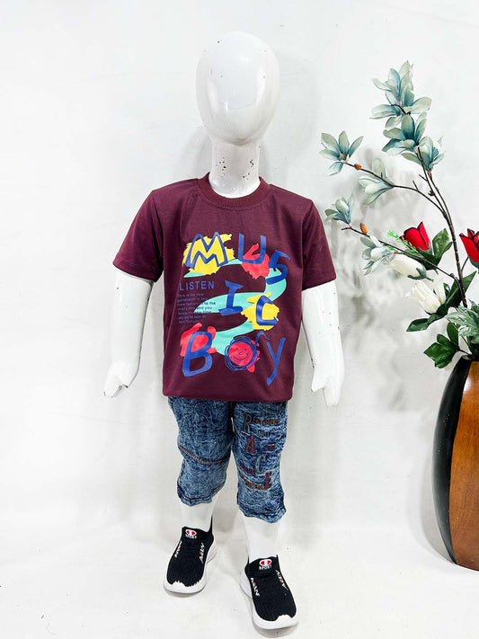 1Yr - 4Yrs Boy Burgundy Suit For Kids RZ BS663