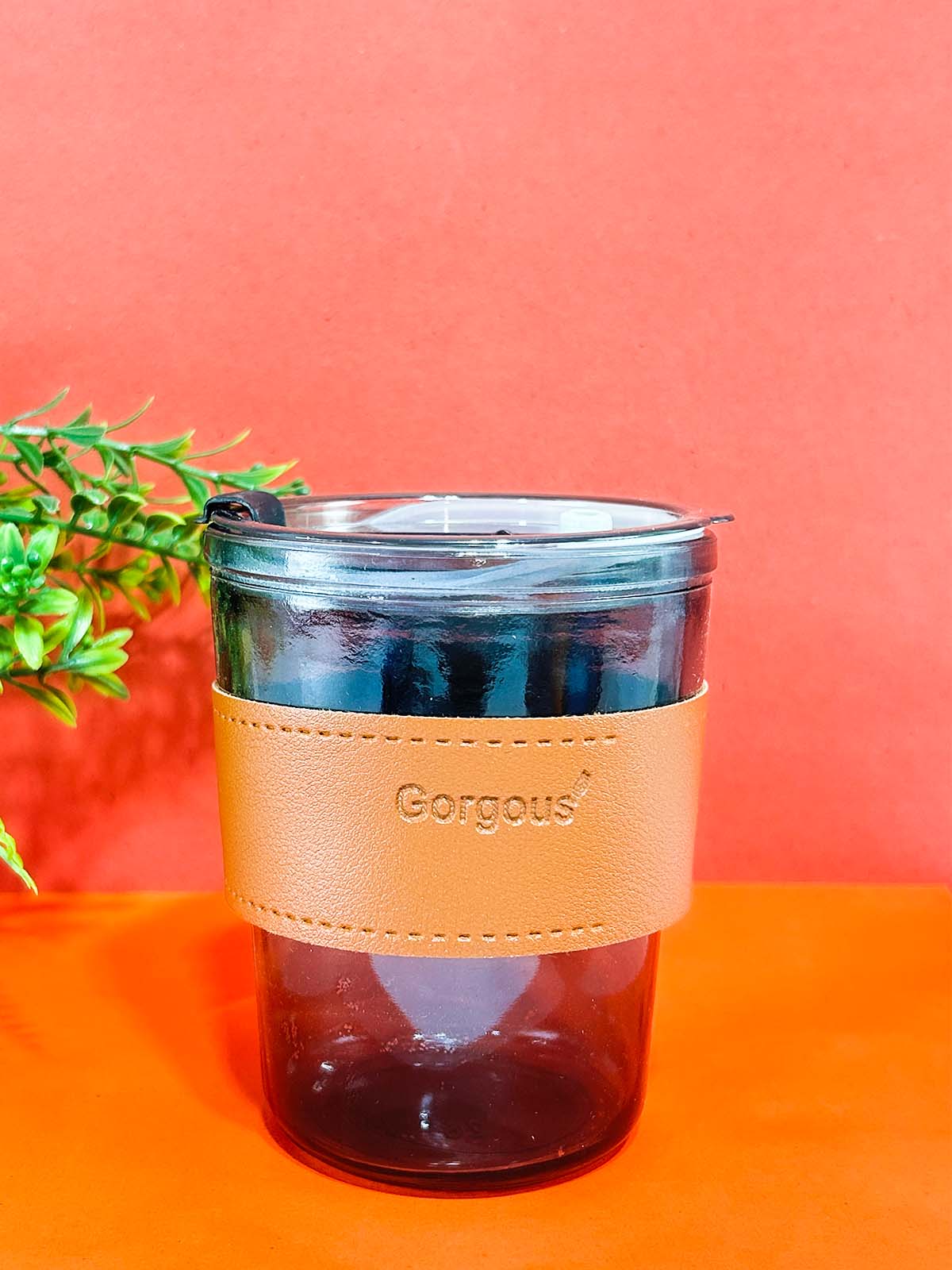 Slub Glass Tumbler / Glass Coffee Mug 380ML
