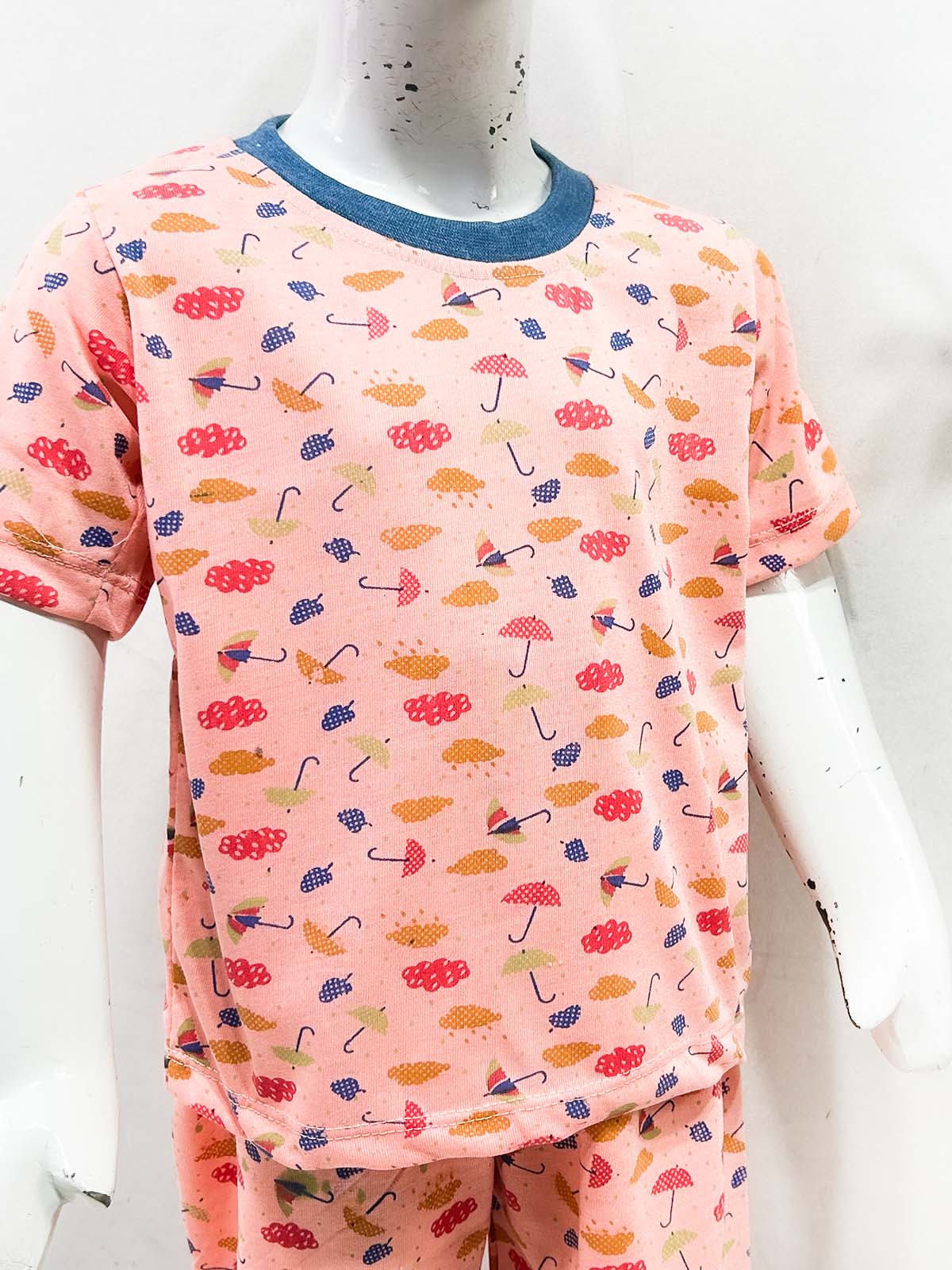 1Yrs - 5Yrs Peach Jersey Night Suit For Kids NG BNS39