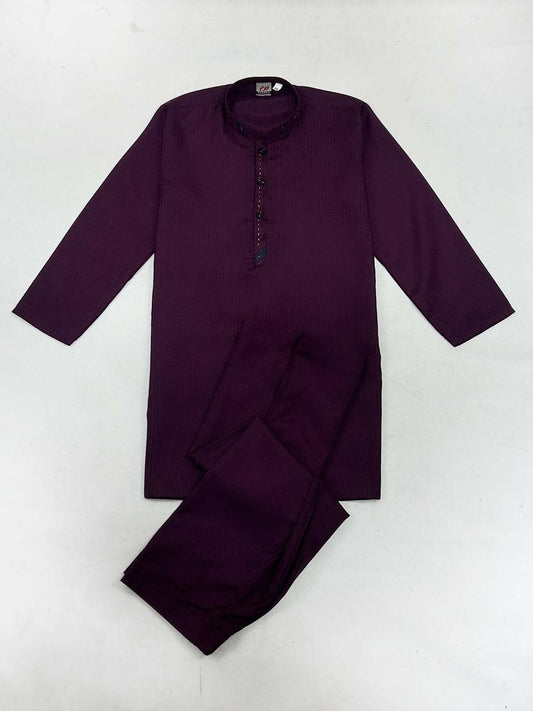 5Yrs - 14Yrs Purple Kameez Shalwar Suit For Boys AM BKS193