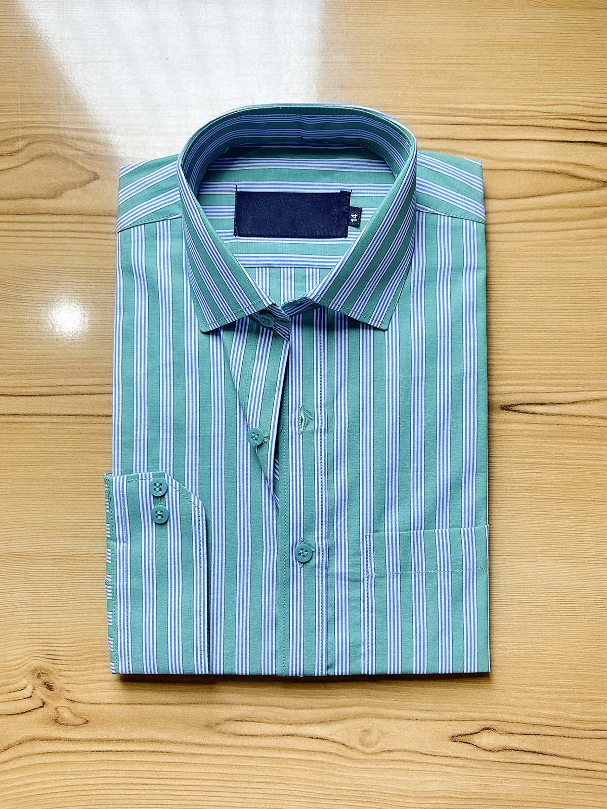 Green Lines Formal Dress Shirt For Men MFS560