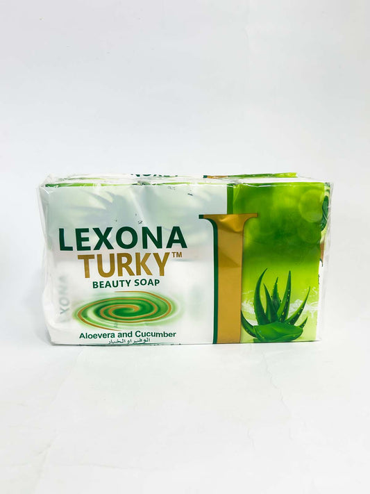 Pack of 6 Lexona Turky Aloevera and Cucumber Beauty Soap