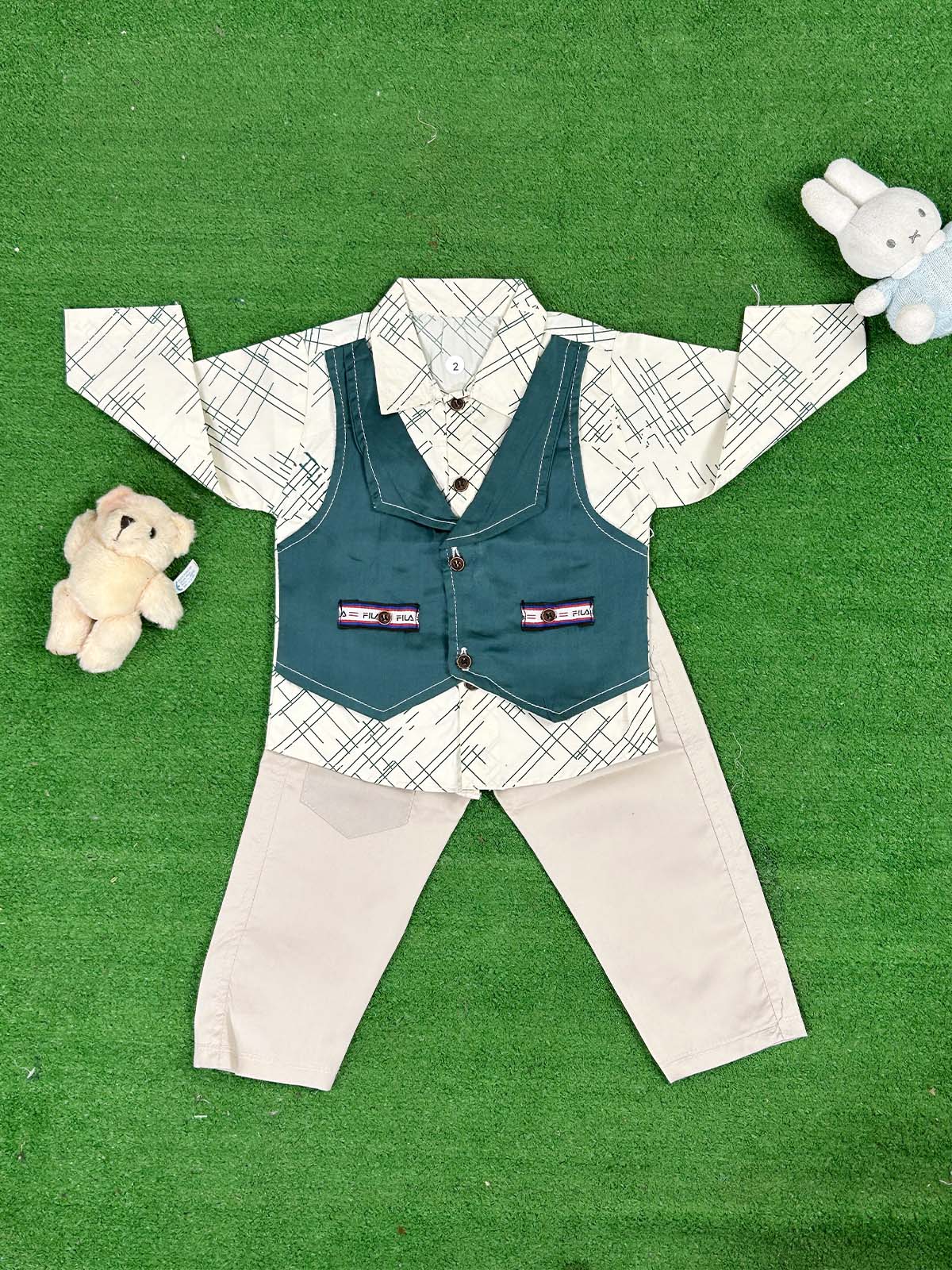 3Mth - 9Mth Green Baba Suit For Newborns NBS634