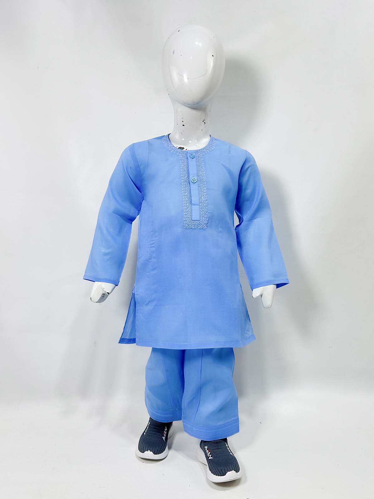 2Yrs - 14Yrs AB Sky Blue Boys Kurta Shalwar Cotton BKS151