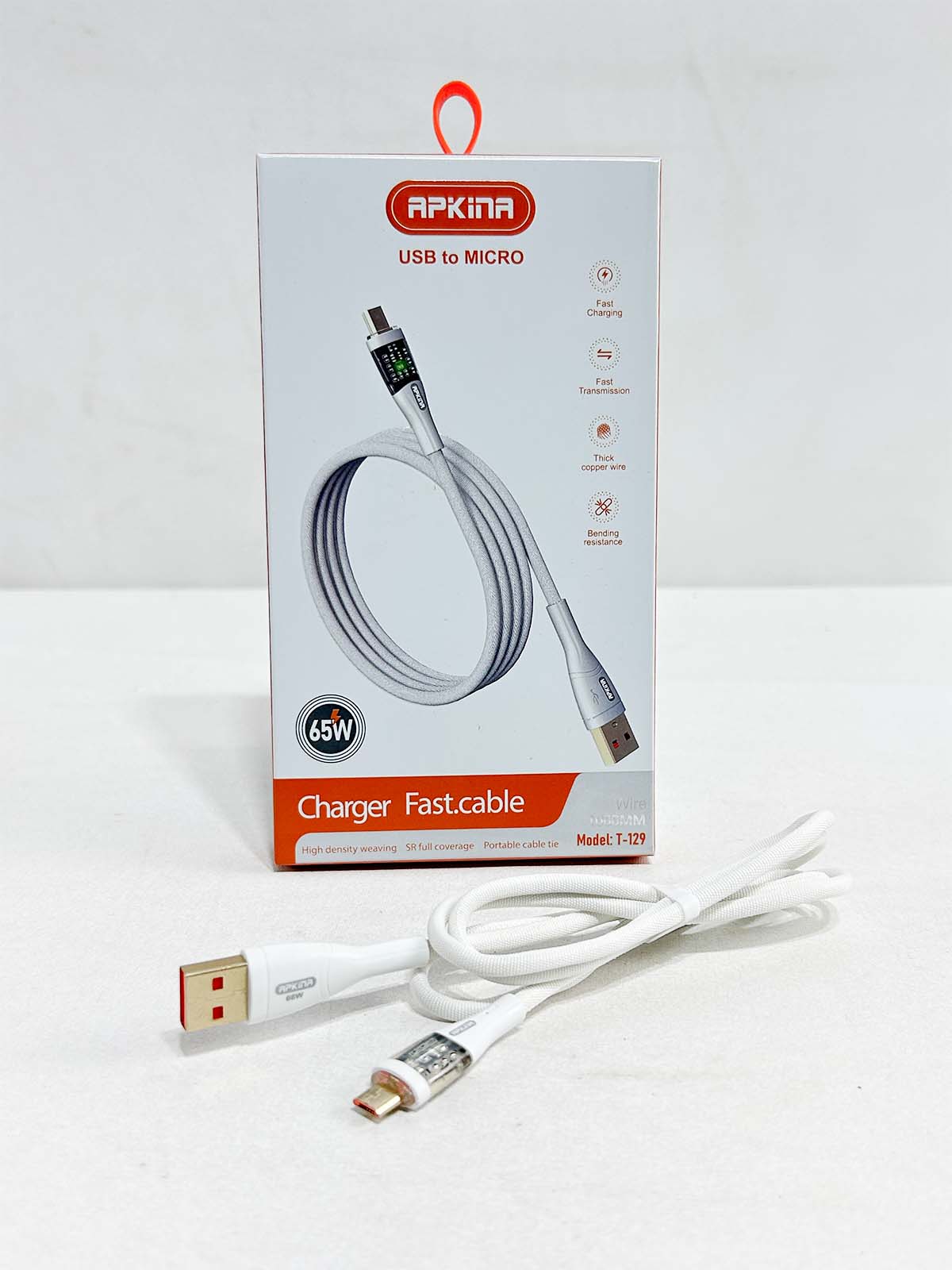T-129 APKINA Micro 65W Charging Data Cable MA70