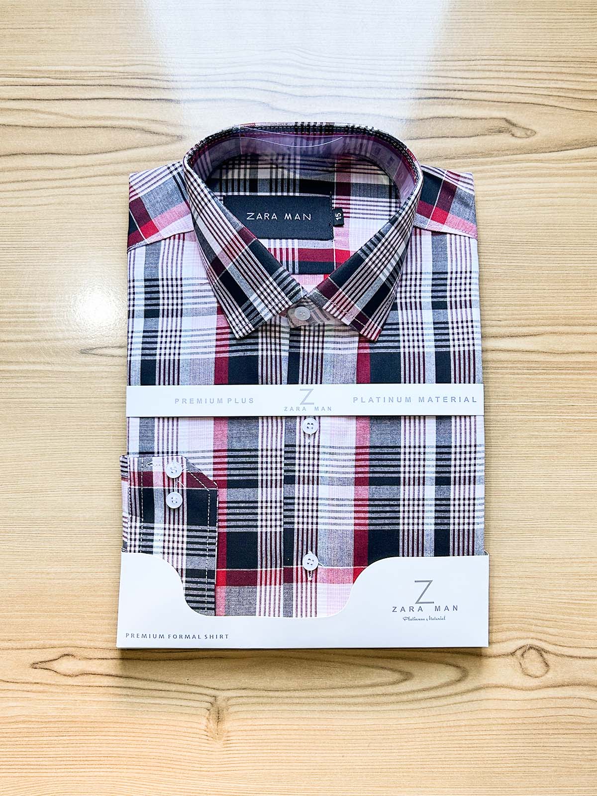 Black Checks Formal Dress Shirt For Men MFS458