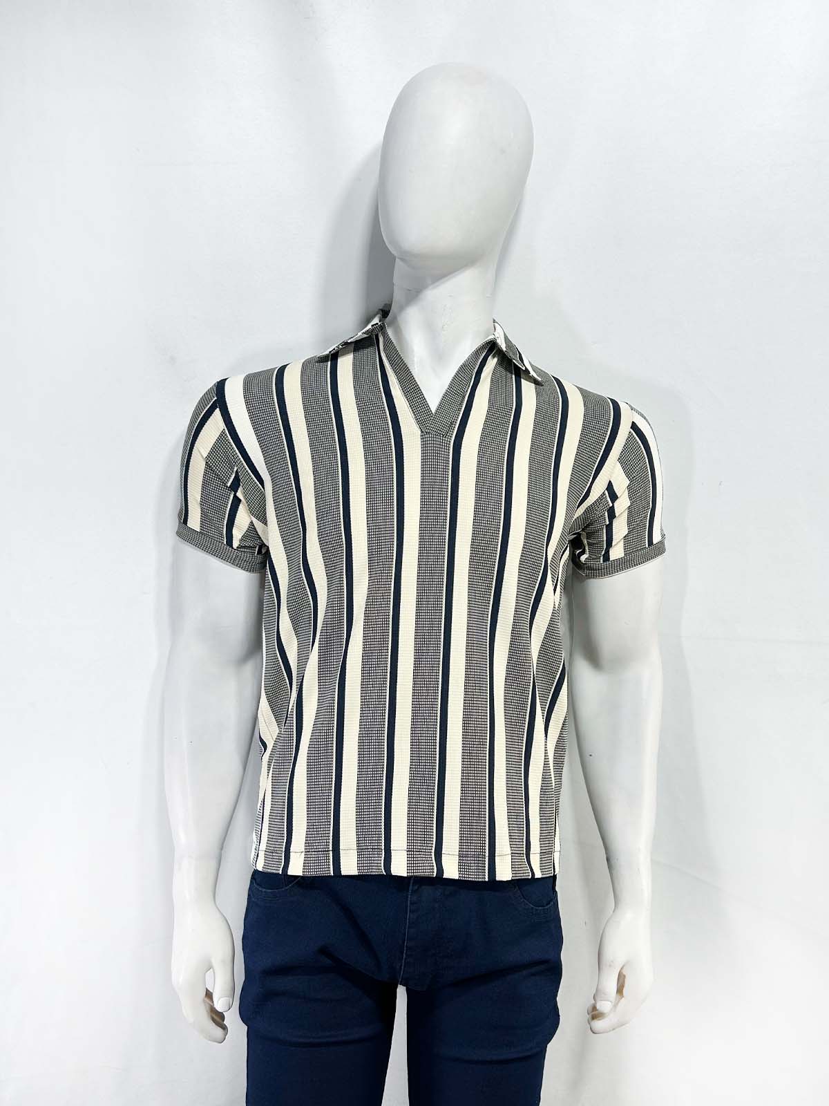 Grey Old Money Polo T-Shirt For Men MTS475