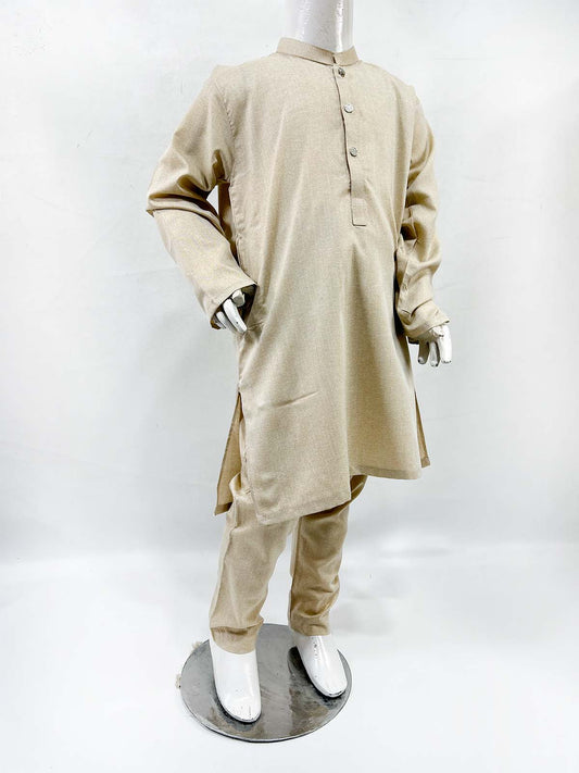 5Yrs - 14Yrs Fawn Kurta Pajama Suit For Boys AM BKS161