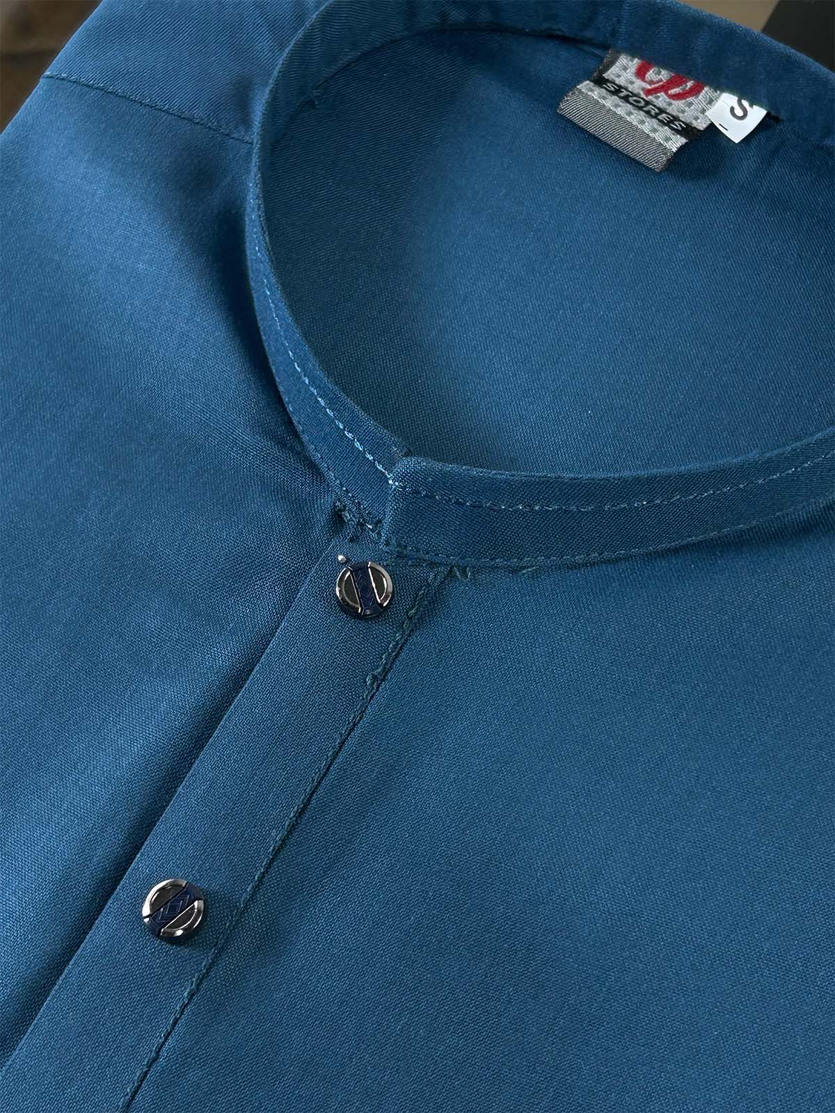 Blue Plain Kurta for Men MK25