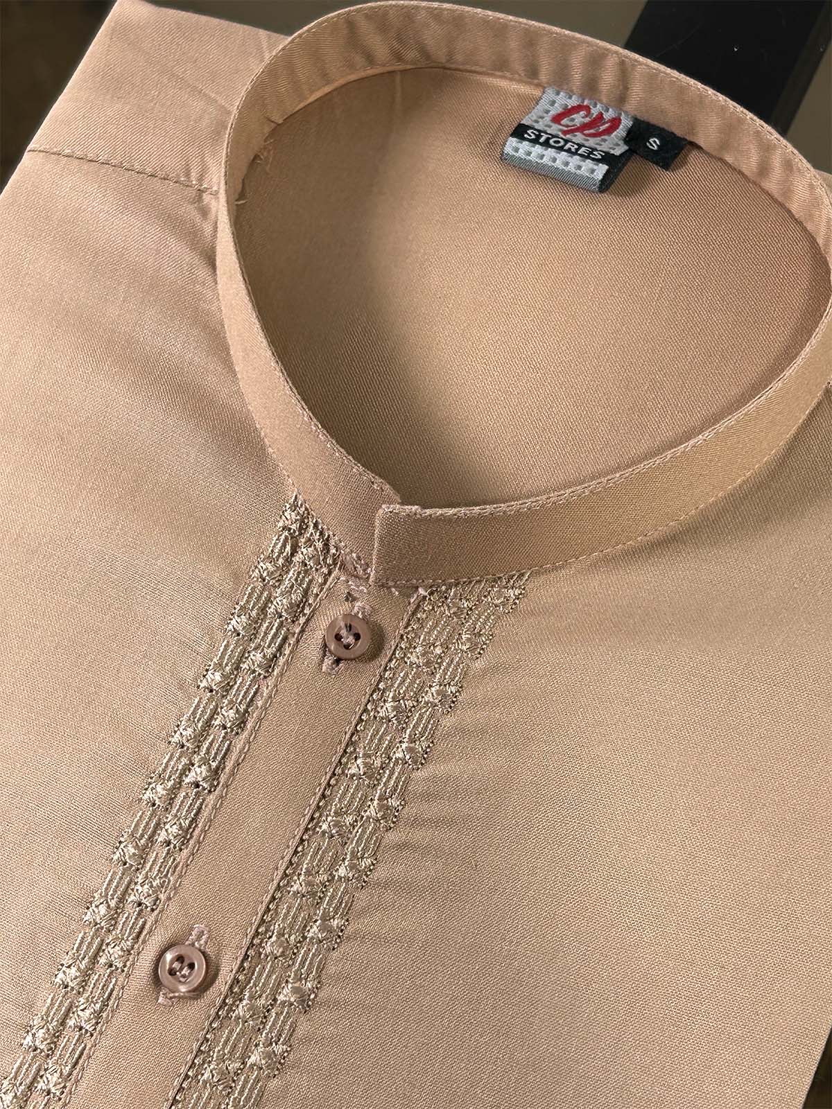 Peach Embroidery Kurta for Men MK20