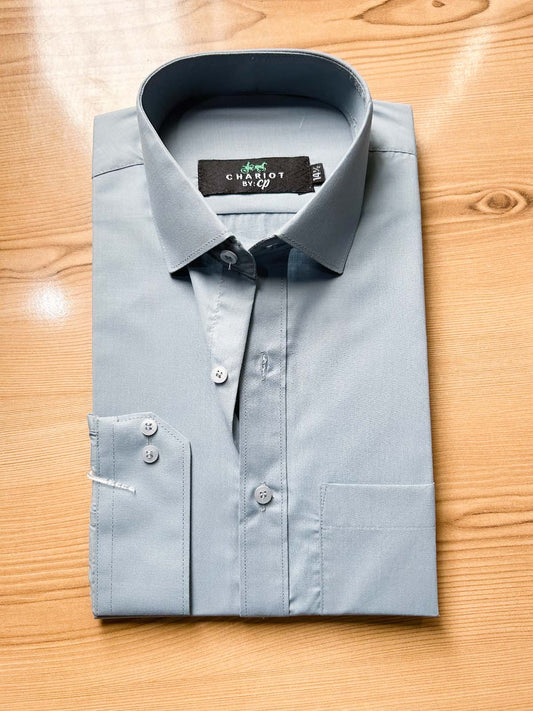 MFS584 Light Grey Formal Dress Shirt For Men