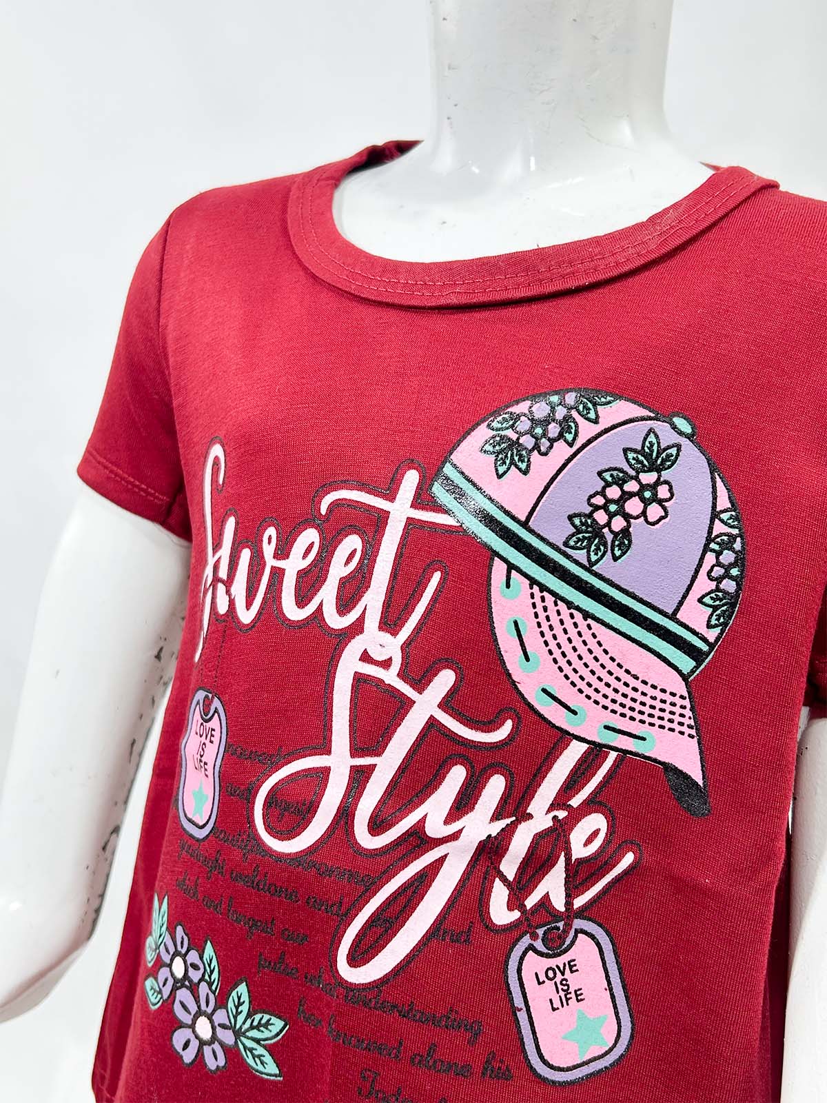 1Yr - 4Yrs Sweet Maroon Suit For Girls RM GS322