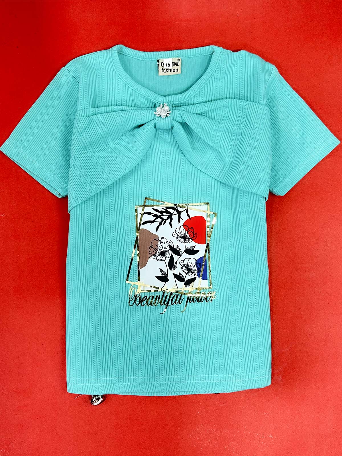 2Yrs - 7Yrs Ferozi T-Shirt For Girls OP GTS91