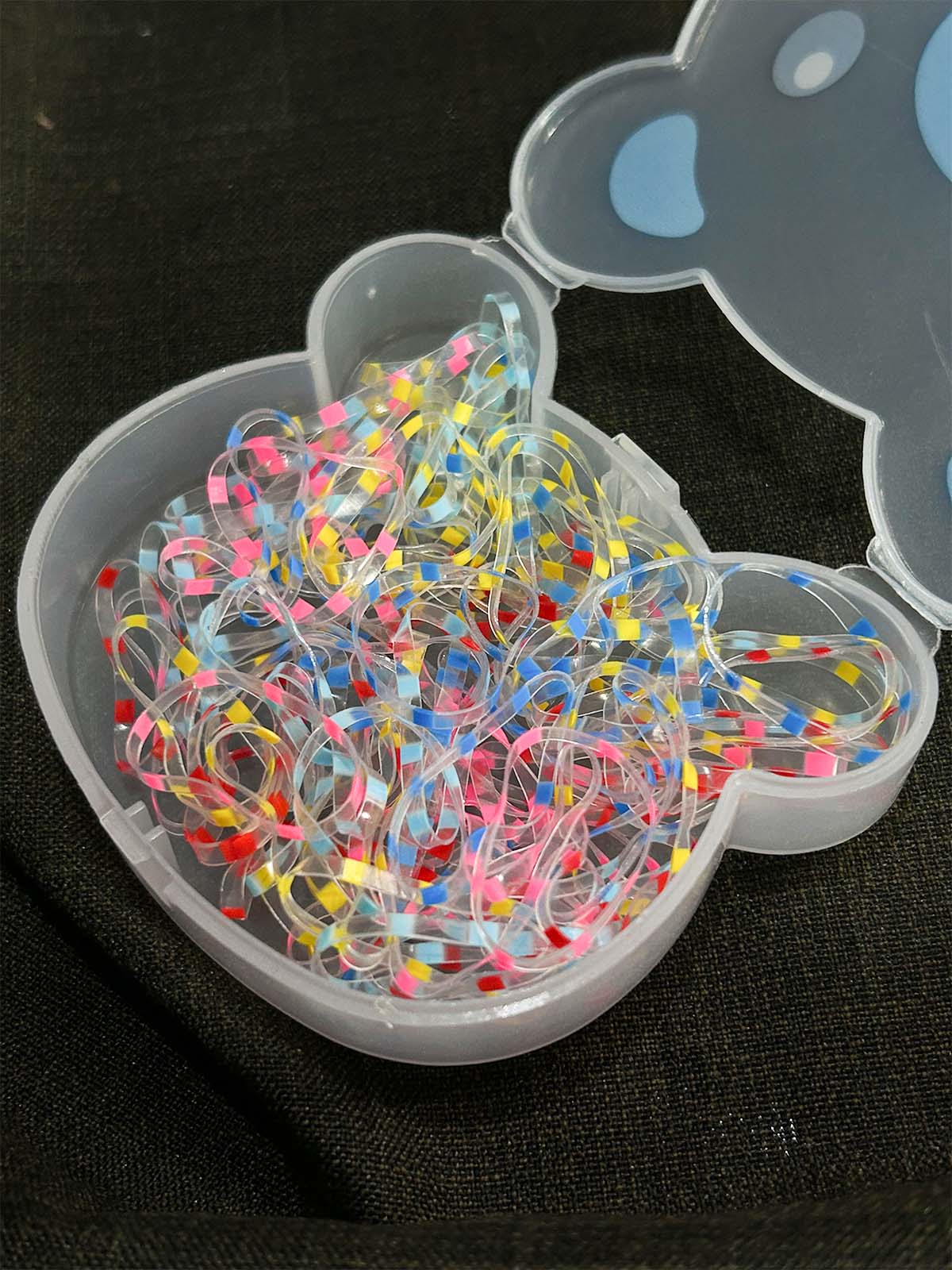 Colorful Hair Rubber Bands Set With Organizer Box GHB37