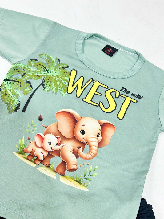 2Yr - 5Yrs Green Suit For Kids NJ BS707