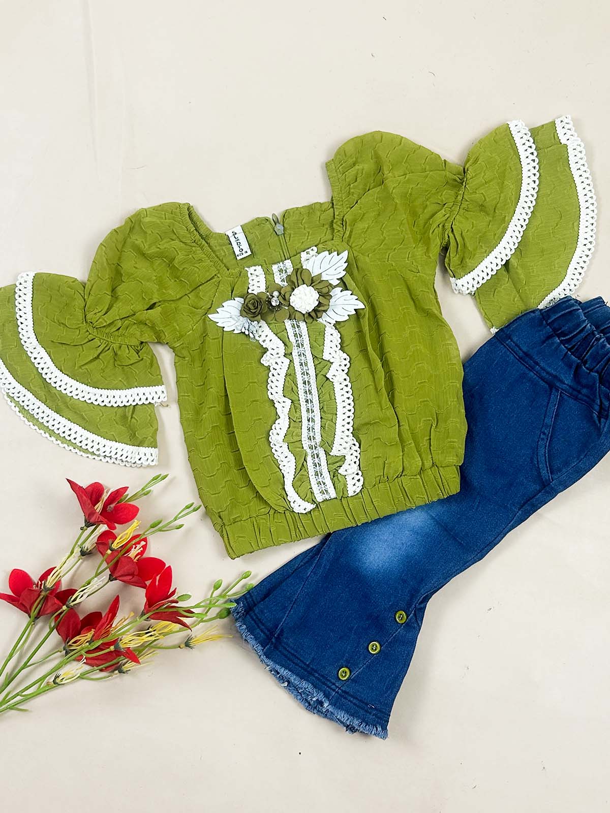 1Yr - 4Yrs Green Suit For Girls TG GS467