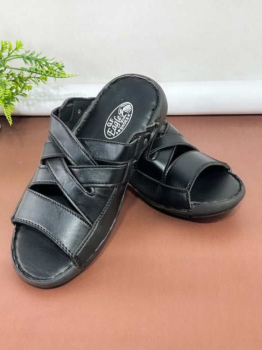 Black Casual Slippers for Men MC156