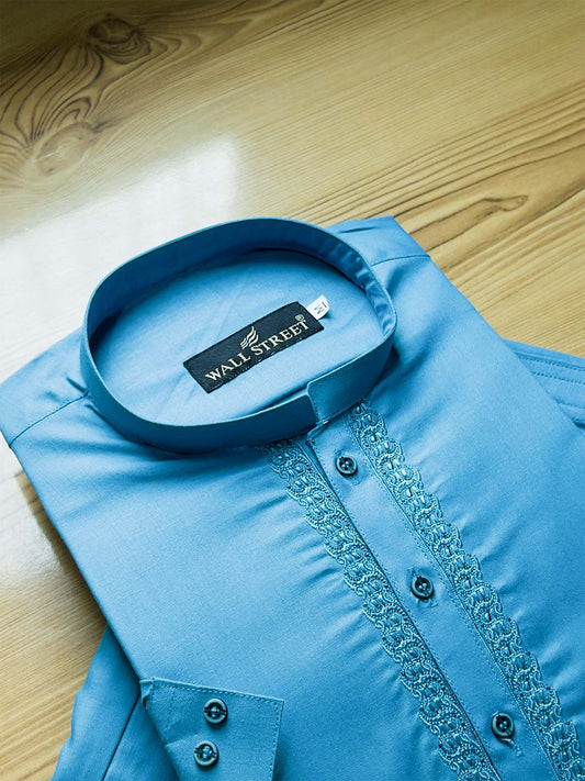 982-5 Stitched Suit Sherwani Collar Kameez Shalwar For Men MSK339