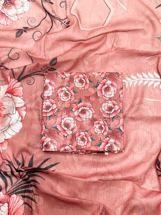 3Pcs Unstitched Digital Lawn Suit For Women WU215