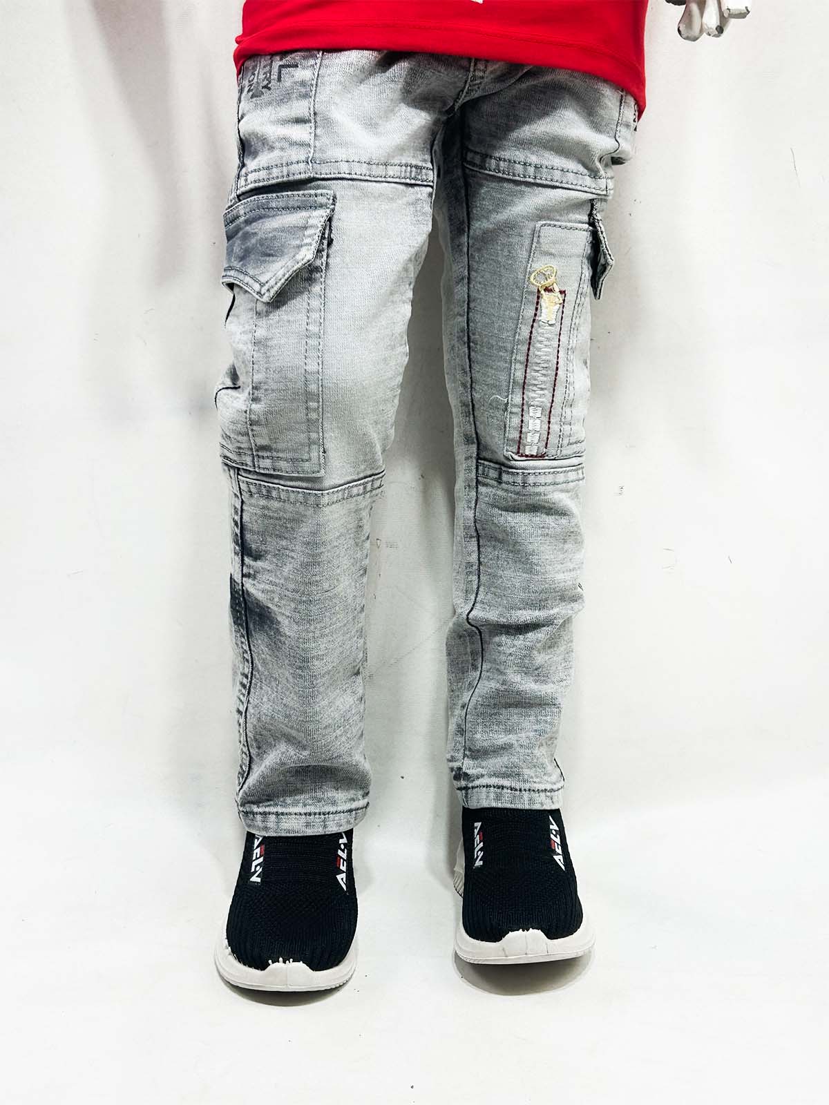 5Yrs - 16Yrs Light Grey Denim Jeans For Boys BJ40