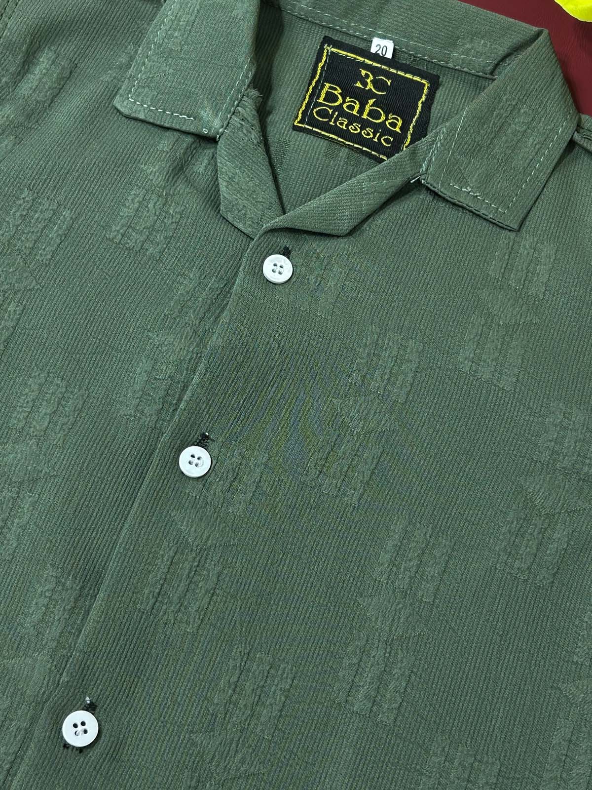 3Yrs - 10Yrs Green Casual Shirt for Boys BCS83