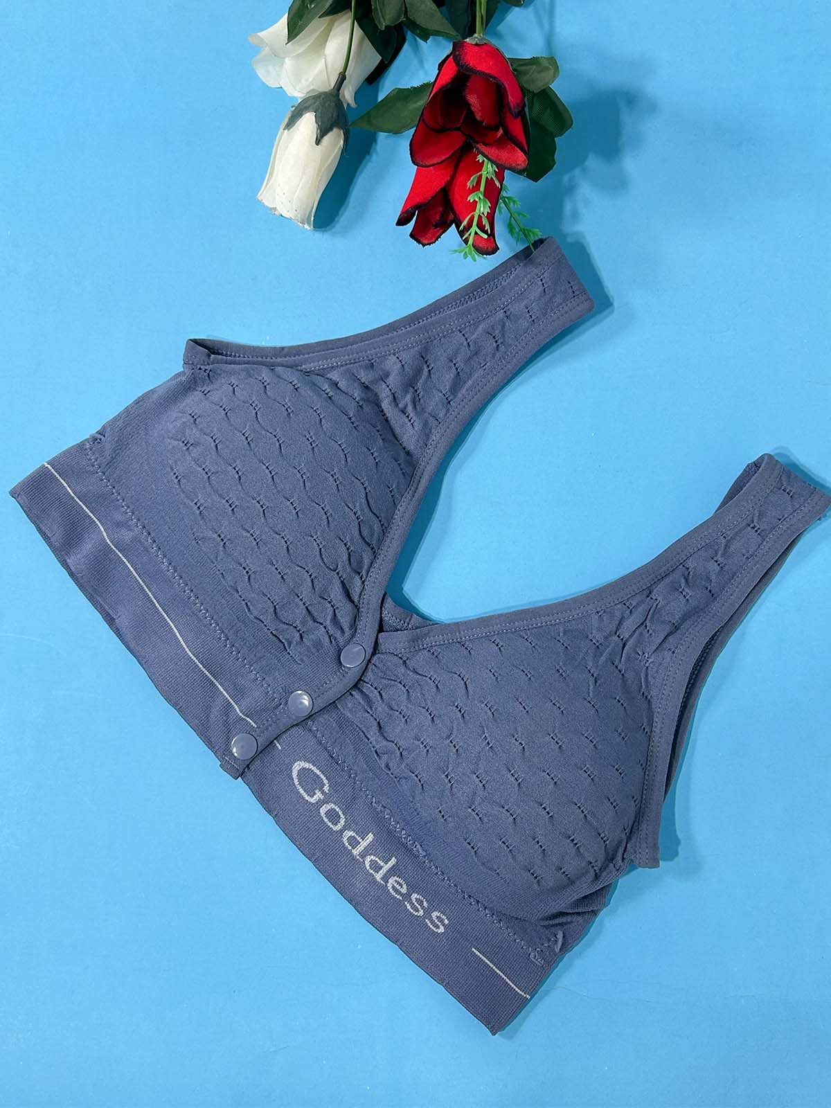 Seamless Blue Padded Bra For Women LB78