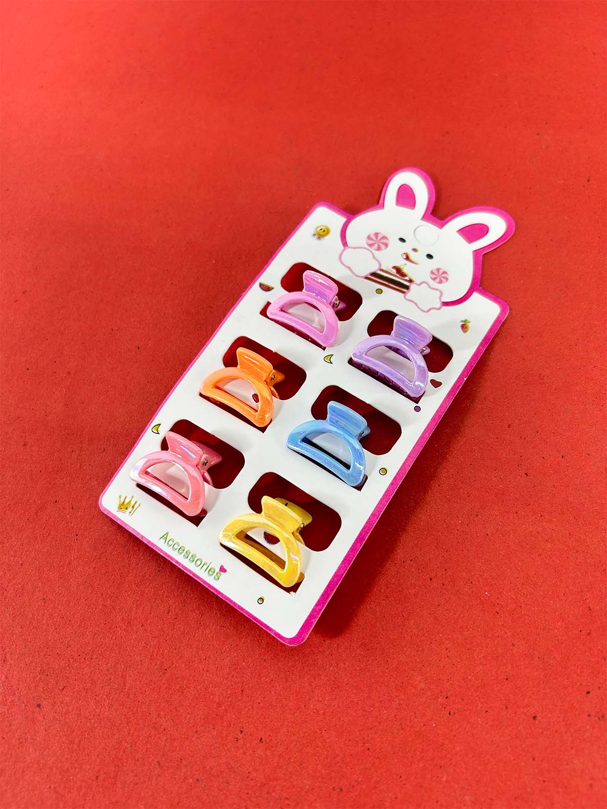 Pack Of 6 Multicolor Hair Clips For Girls GHC81