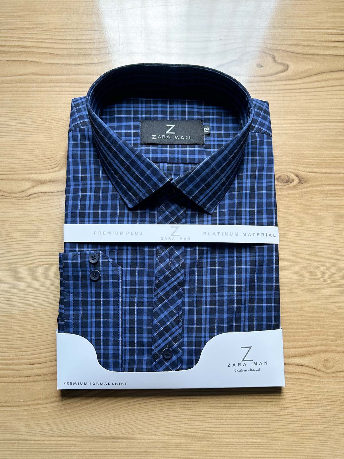 Dark Blue Checks Formal Dress Shirt For Men MFS541 – The Cut Price