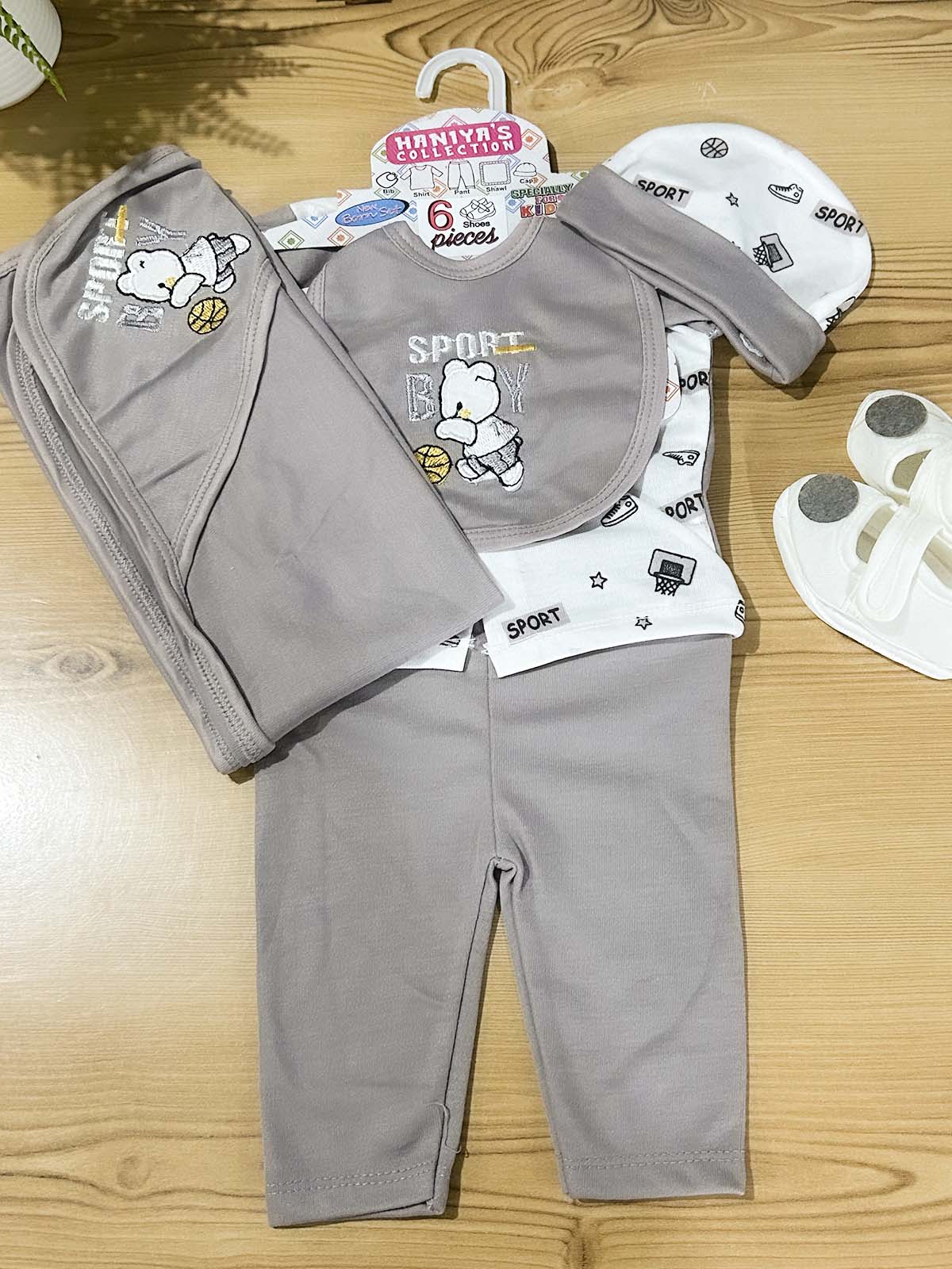 0Mth - 3Mth Purple 6Pcs Gift Set For Newborn HG NBGS367
