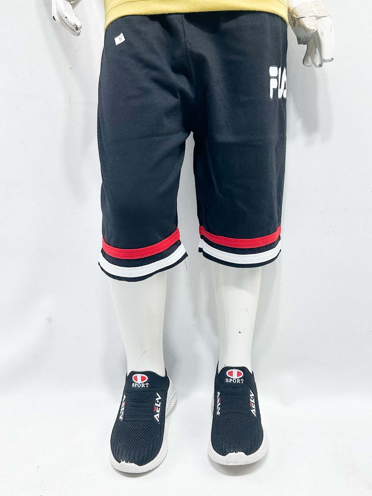 2Yrs - 5Yrs Black Boys 3-QTR Short For Boys BQS23