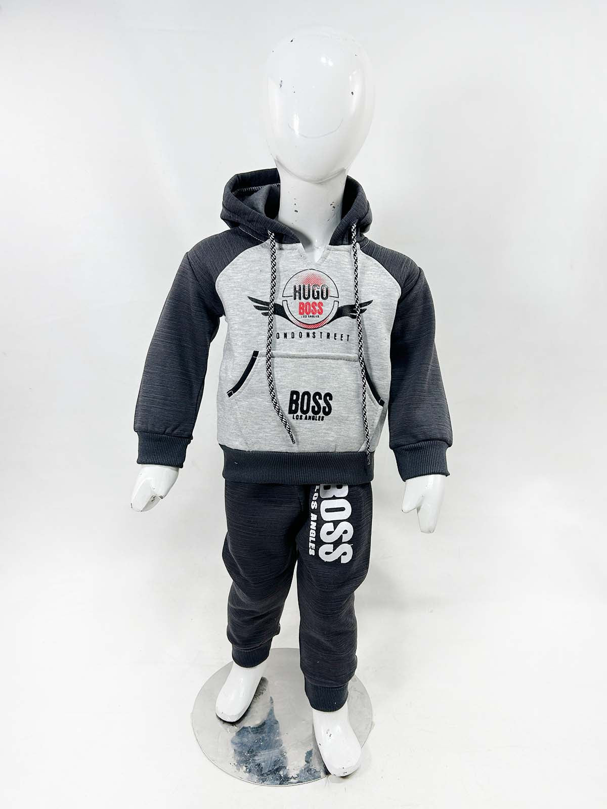 2Yr - 5Yrs Fleece HG Grey Suit For Kids SH BS573