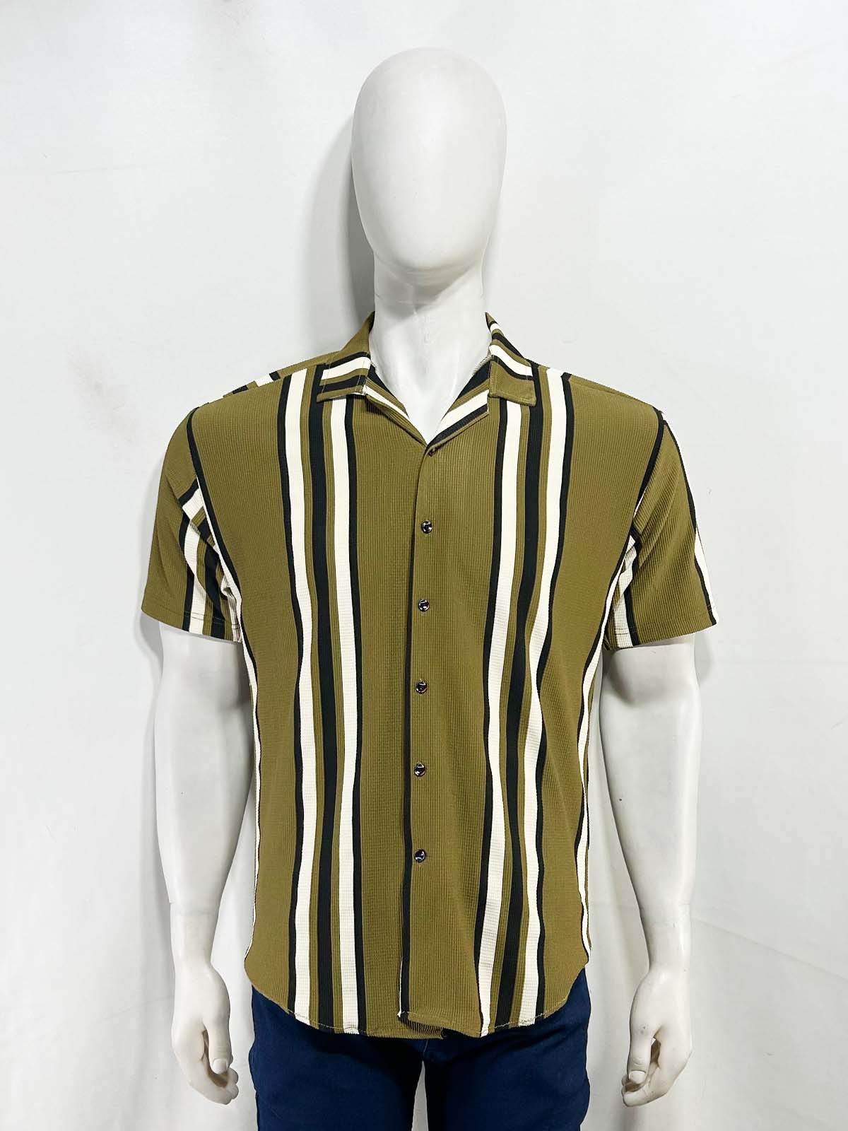 Olive Old Money Shirt For Men MCS110