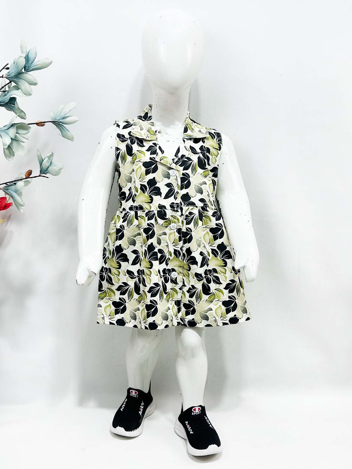 1Yr - 9Yrs Green Frock For Girls NG GF53