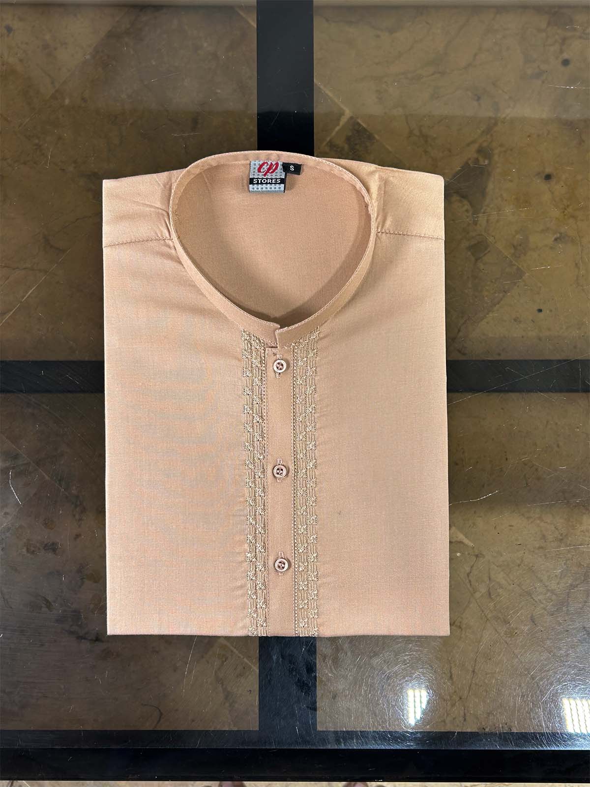 Peach Embroidery Kurta for Men MK20