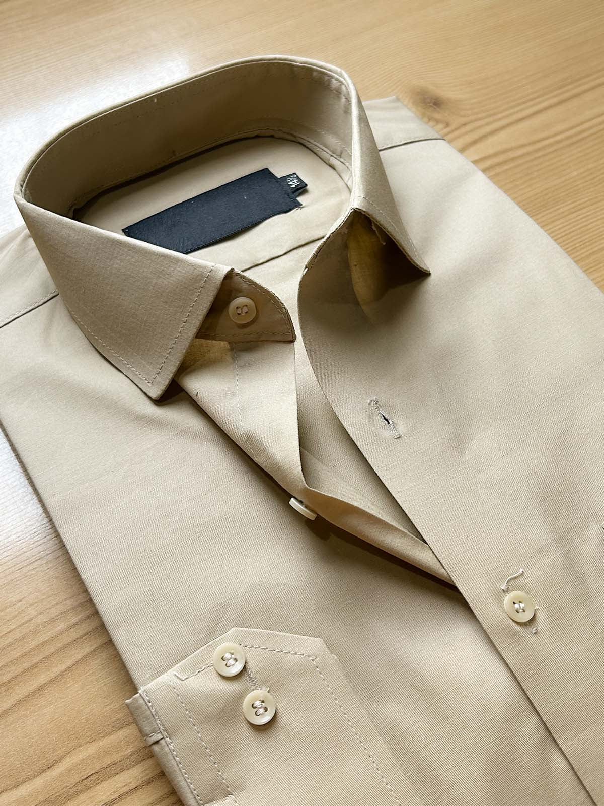 Fawn Premium Plain Formal Dress Shirt For Men MFS495