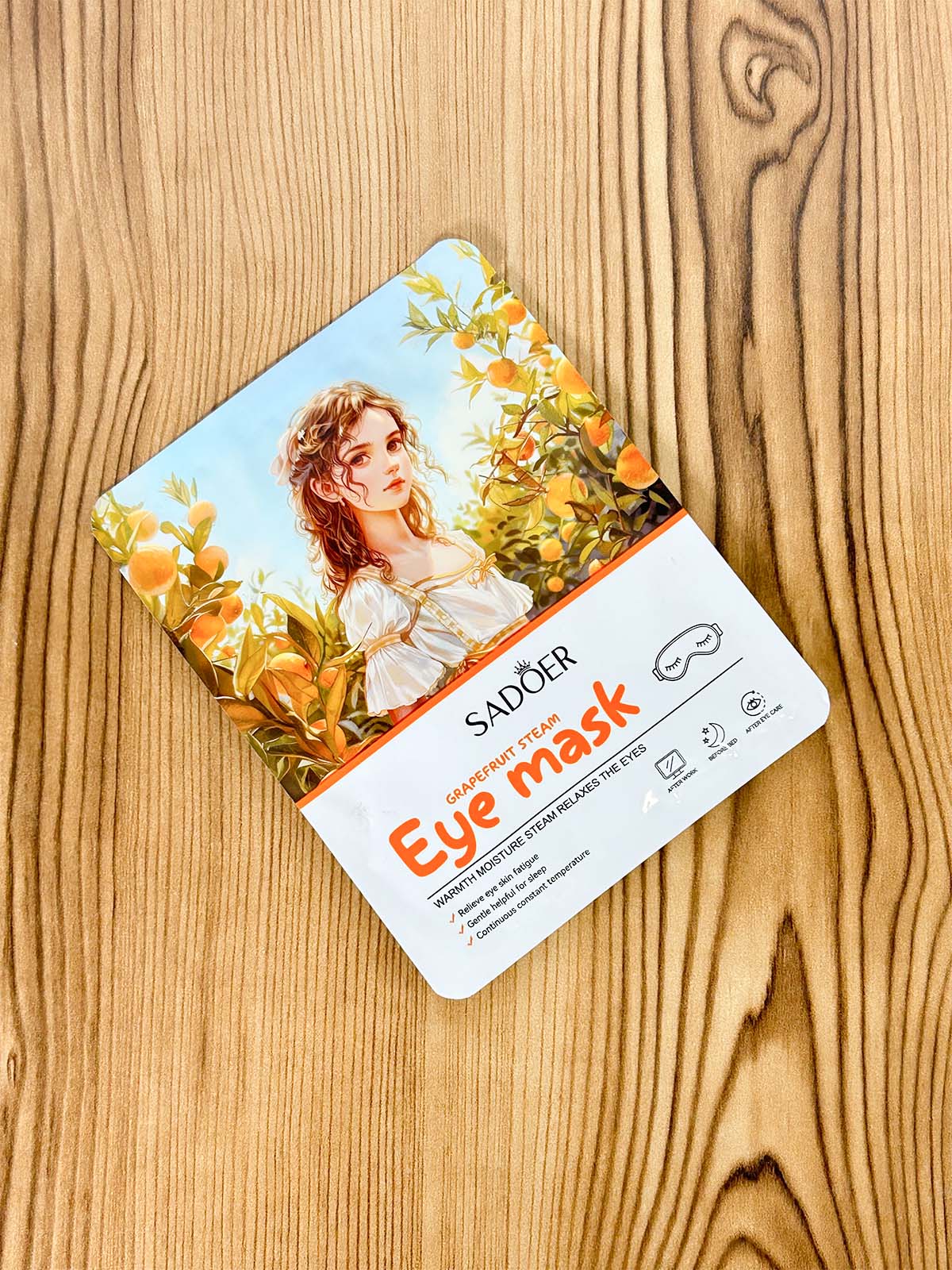 Grapefruit Steam Eye Mask For Eye Fatigue & Dryness
