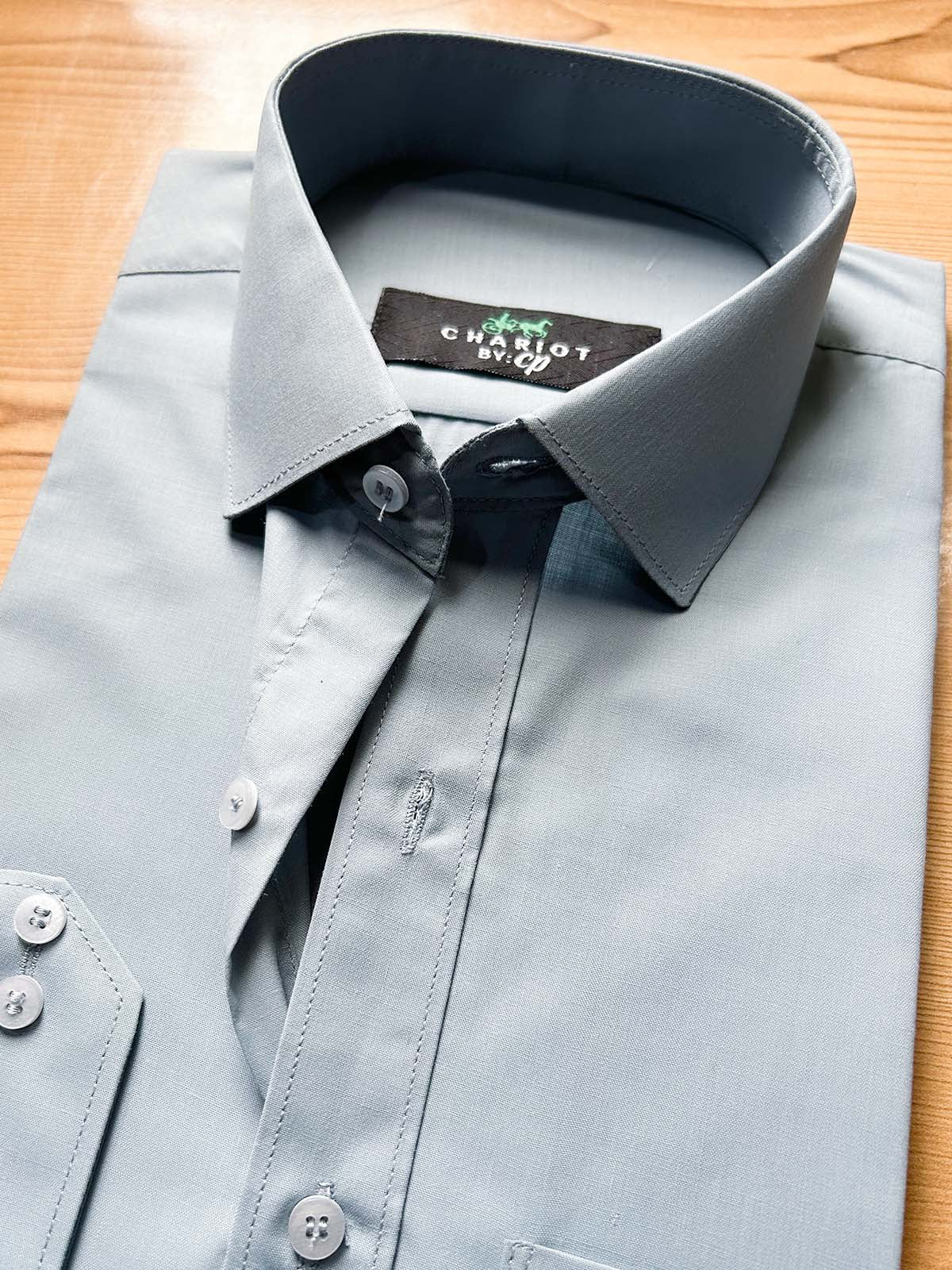 MFS584 Light Grey Formal Dress Shirt For Men