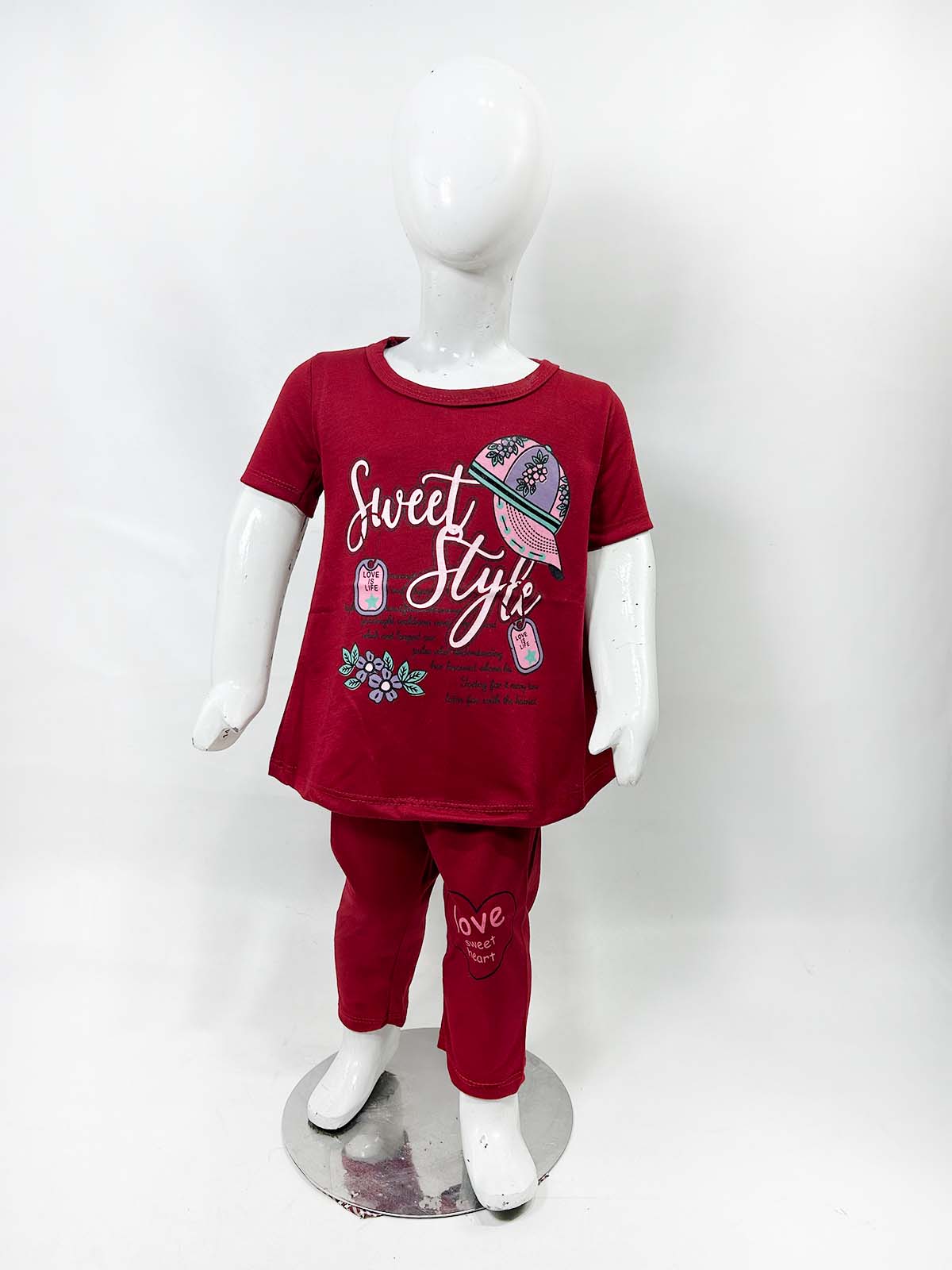1Yr - 4Yrs Sweet Maroon Suit For Girls RM GS322