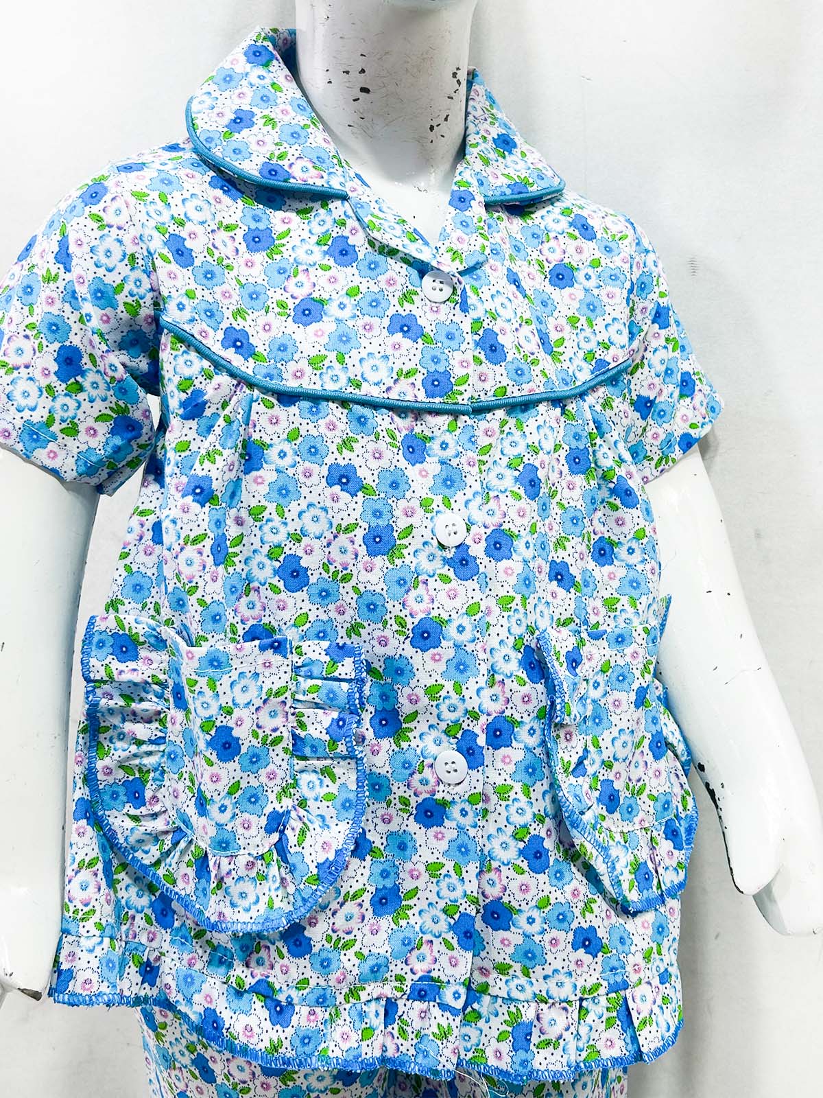 1Yrs - 5Yrs Blue Cotton Night Suit For Girls NG GNS29