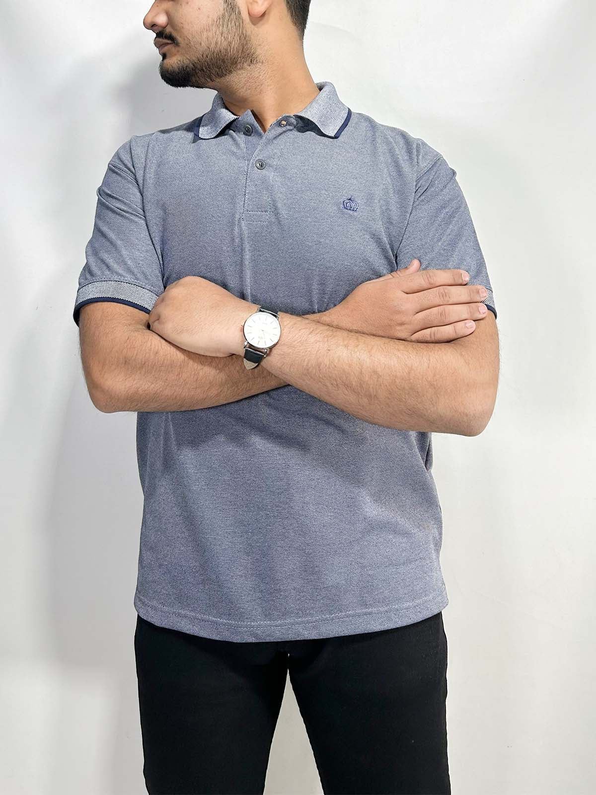 Blue Polo T-Shirt For Men MTS407
