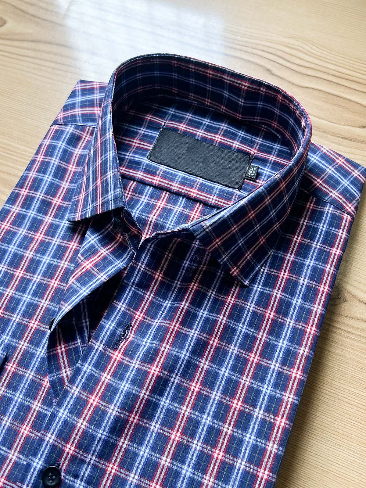 Blue Checks Formal Dress Shirt For Men MFS531