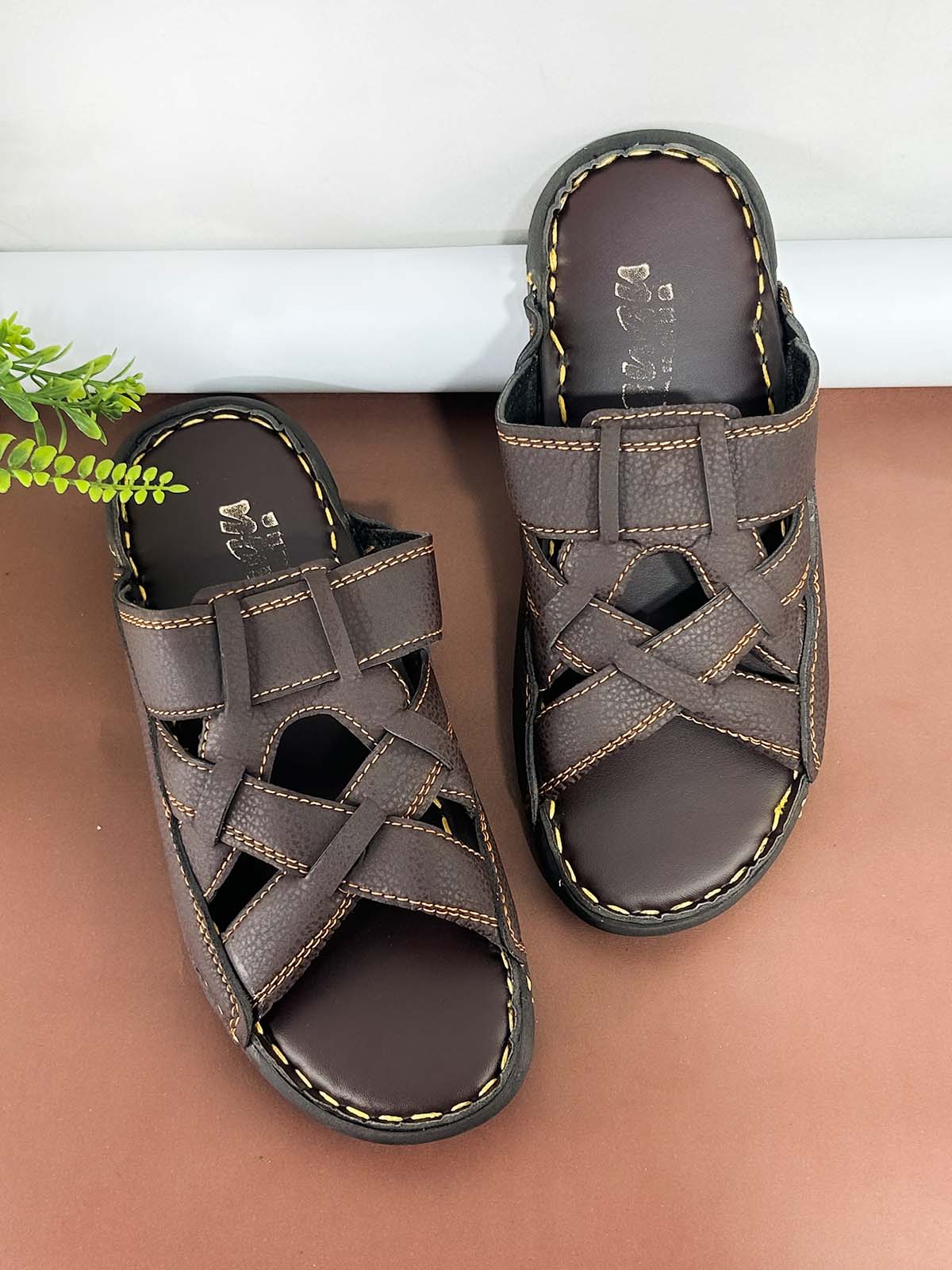 Brown Casual Slippers for Men MC155