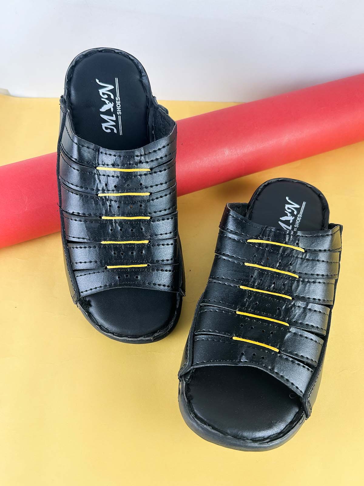 Black Casual Slippers for Men MC170
