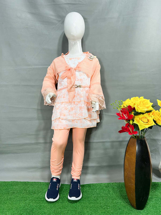 5Yr - 8Yrs Peach Suit For Girls WG GS364