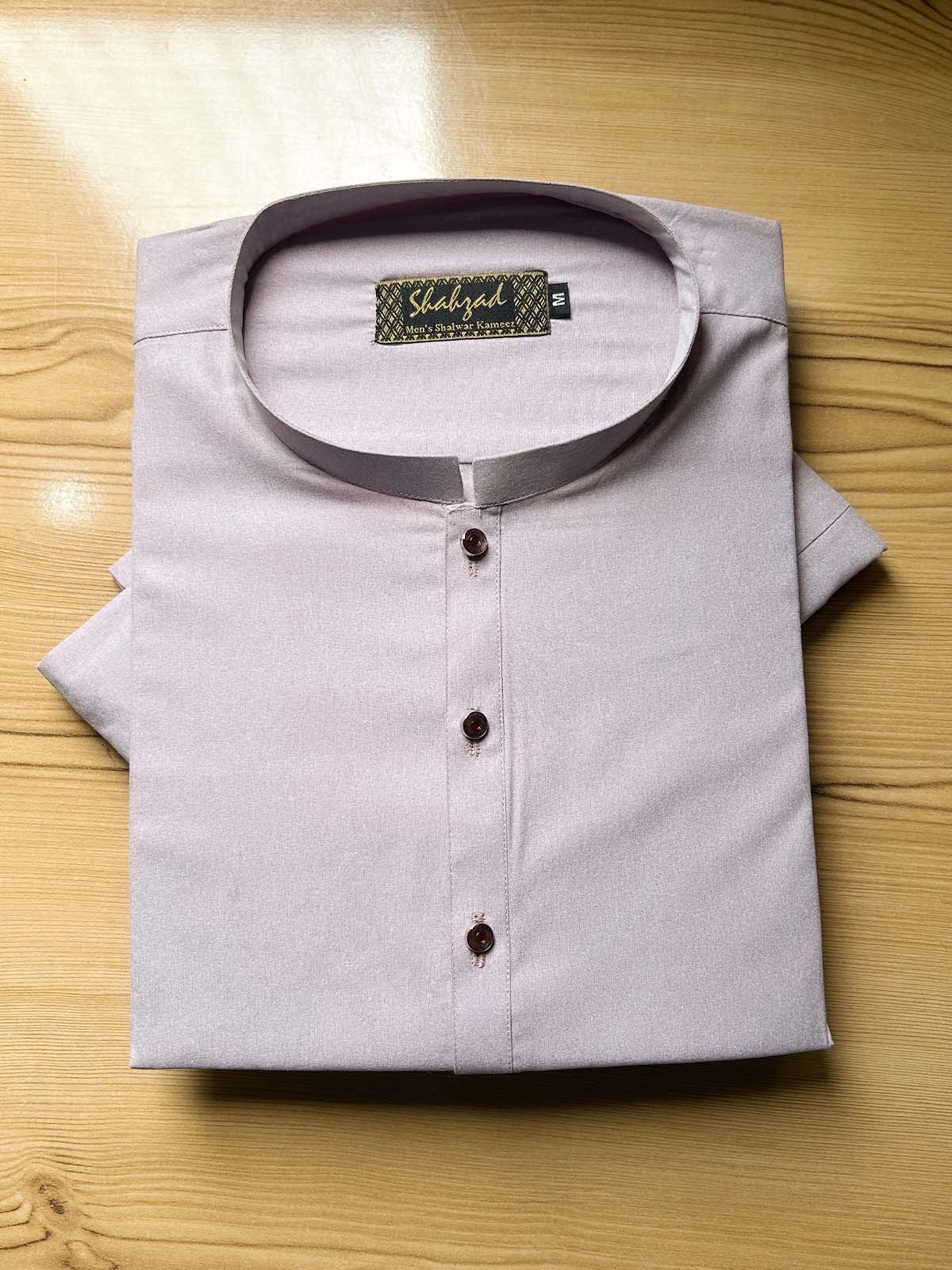 990-2 MSK541 Light Purple Stitched Suit Sherwani Collar Shalwar Kameez For Men