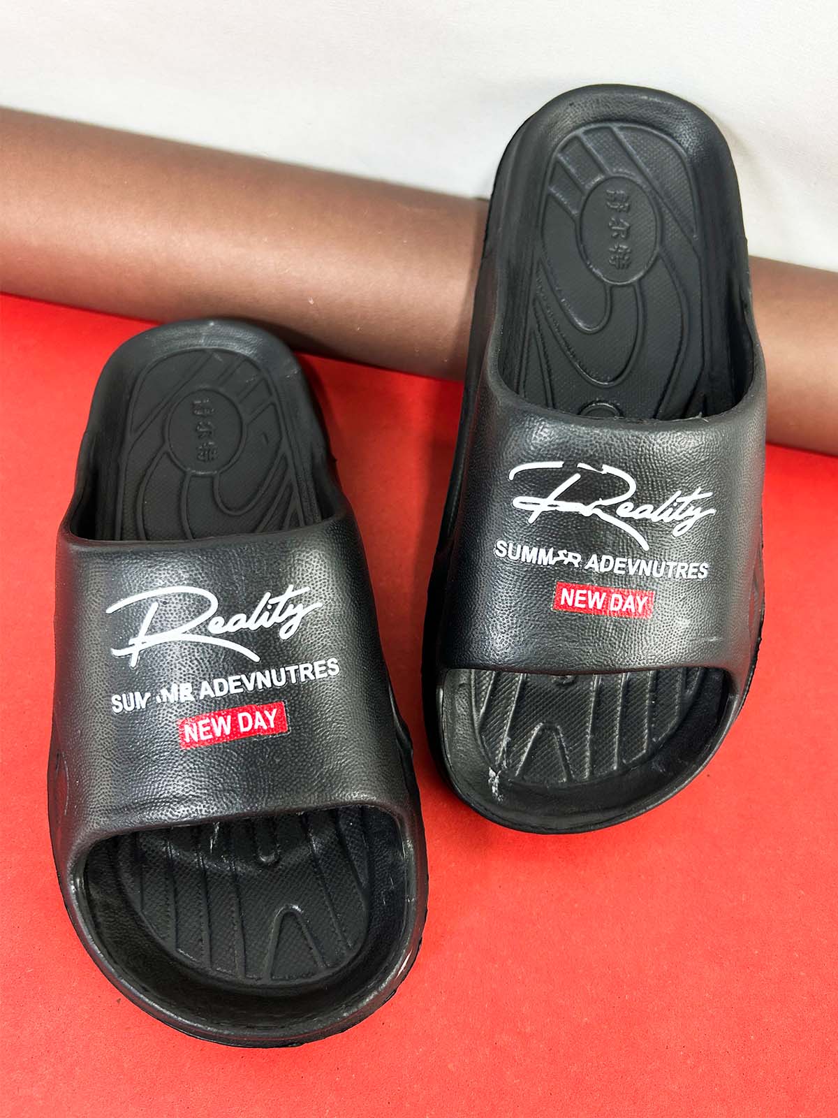 4Yrs - 13Yrs Black Casual Soft Slippers for Kids KS33