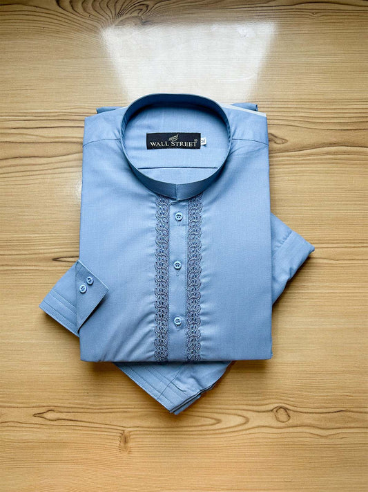 982-3 Stitched Suit Sherwani Collar Kameez Shalwar For Men MSK340