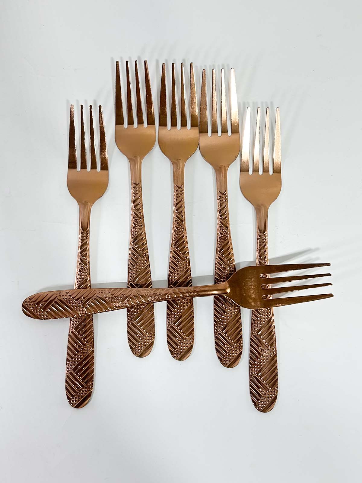 Pack of 6 Stainless Steel Dinner Fork 03 D120