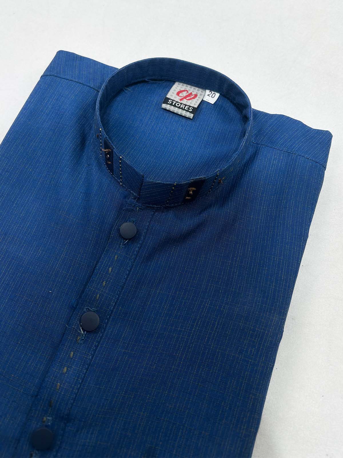5Yrs - 14Yrs Ink Blue Kameez Shalwar Suit For Boys AM BKS194